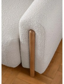 Сиво-бежов сгъваем/с място за съхранение диван от прежда с примки от букле 244 cm Arcadova – ELTAP