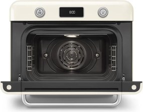 Мини фурна с комбинирана пара Smeg COF01CREU, 1800 W, 10 функции, LCD дисплей, 40-230C, Крем