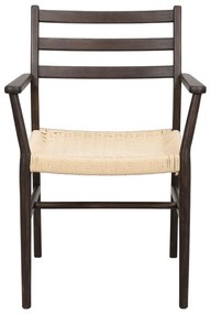 Трапезен стол естествен/тъмнокафяв Harlan – Rowico