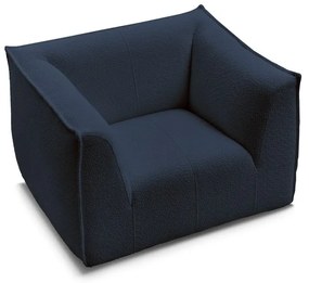 Тъмносиньо кресло от прежда с примки от букле Giorgia – Bobochic Paris