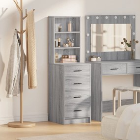 Sonata H Висок шкаф Сиво Сонома 40x41x135 см Инженерна дървесина