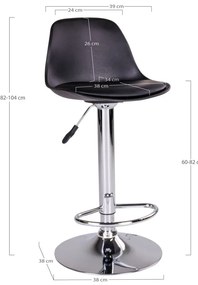 Черни въртящи се бар столове в комплект от 2 броя 82 cm Trondheim - House Nordic