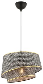 Висяща лампа на кабел BARETTE 1xE27/60W/230V сива/златиста