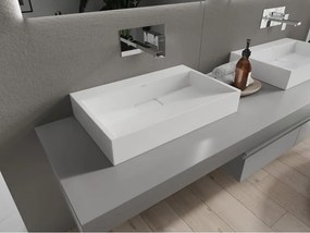 Mexen Ava плотова мивка от конгломерат B/O 60 x 38 см, бяла - 23016000