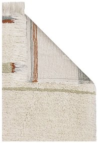 Син и кремав ръчно изработен памучен килим подходящ за пране 90x130 cm Lanes Vintage Blue – Lorena Canals