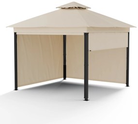 Blumfeldt Grandezza Cortina градинска беседка 3x3 м, устойчива на атмосферни влияния, прахово покритие, странични ролети