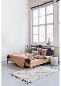 Антрацитно сиво спално бельо за двойно легло от измит памук , 200 x 220 cm - Bonami Selection