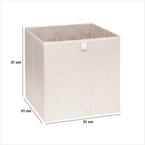 Кутия за съхранение 5five Mix & Modul Zebra, 31x31 cm - Черна