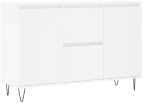 827204 vidaXL Сайдборд, бял, 101,5x35x70 см, инженерно дърво