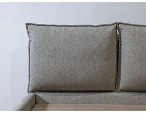 Бежово двойно тапицирано легло с място за съхранение с включена подматрачна рамка 180x200 cm Garance – Bobochic Paris