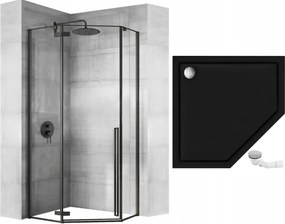 Душ кабина Rea DIAMOND BLACK MAT 90x90