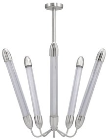 Стоманено висящо осветително тяло в сребрист цвят със стъклен абажур ø 86 cm Lemon Squeeze – UMAGE