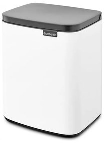 Кош за боклук Brabantia Bo Small 1006627, 7 л, Плавно и безшумно отваряне, Противоплъзгаща основа, Бял