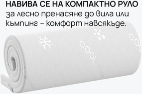 Топ матрак isleep, CoolComfort, 144x190x8, Твърд, Eластична пяна, Мемори пяна