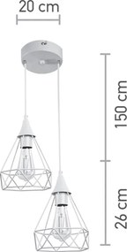 Светлина за окачване InLight 4024-2 ROSETTE-Leuko