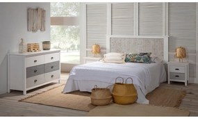 Нощно шкафче в бяло и сиво, 46 x 50 cm Romantica - Marckeric