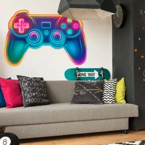 Стикер за стена за деца и тийнейджъри - неонов контролер за игри Šírka: 70 cm | Dĺžka: 115 cm