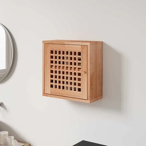 350367 vidaXL Стенен шкаф 42x18x42 см орехово дърво масив