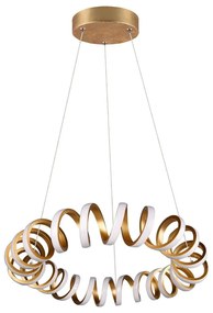 LED висящо осветително тяло златно ø 55 cm Curl – Trio
