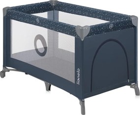 Lionelo - Преносима бебешка кошара STEFI синьо-сиво