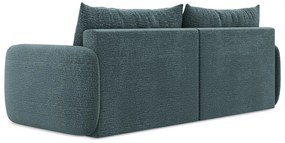 Тюркоазен разтегателен диван с място за съхранение 238 cm Kalena – Makamii