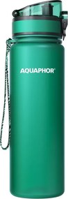 Филтрираща бутилка за вода Aquaphor City 160045, 500 мл, Тритан, Активен въглен, Aqualen, Заключващ се капак, Тъмнозелен
