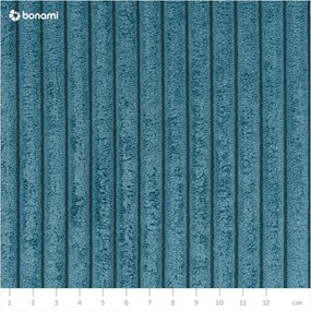 Тюркоаз сгъваем ъглов диван от рипсено кадифе Nihad – Bobochic Paris