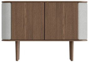 Нисък скрин в сиво-кафяво от дъб 109x75 cm Treasures - UMAGE