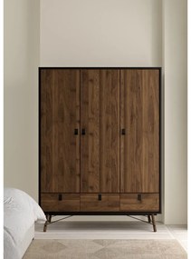 Черно-кафяв гардероб от орех 150x200 cm Ry - Tvilum