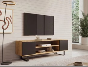 ТВ шкаф LuxeView-Черно-Дължина: 155 cm.