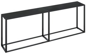 331691 vidaXL Конзолна маса, черна, 220x35x75,5 cм, закалено стъкло