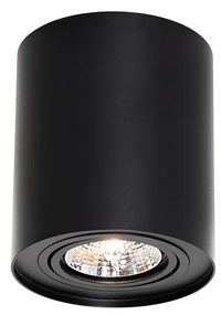 Модерен таванен прожектор черен въртящ се и наклоняващ се AR70 - Rondoo Up