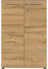 Дъбов шкаф за книги в естествен цвят 80x120 cm Agenda - Germania