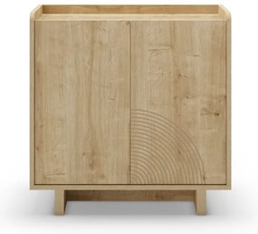 Шкафче от дъбов декор в естествен цвят 80x80x40 cm Daira – Marckeric