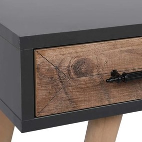 Втора ръка: Бюро Kalune Design 854KLN1502, 105х55 см, 2 чекмеджета, Меламиново покритие,  Светлокафяв/черен