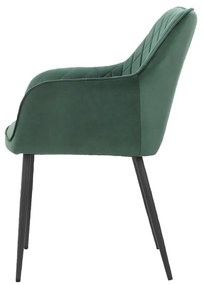 Зелени тапицирани трапезни столове в комплект 2 бр. Elvira – Støraa