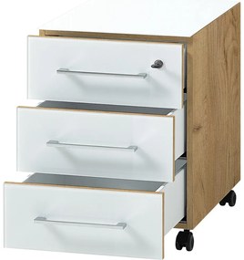 Дъбов шкаф в бял\естествен цвят 40x55 cm Monteria - Germania