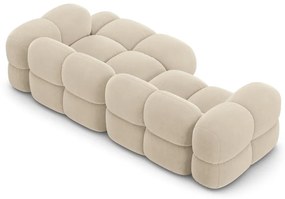 Бежов кадифен ъглов диван (десен ъгъл) Loretto – Cosmopolitan Design