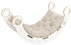 Бяла/бежова люлка от масивен бор 39x75x38 cm Montessori – Meowbaby