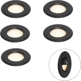 12V система черна 10 м с 5 наземни прожектора, включително LED IP44 - Voltaire Linsey