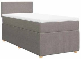 3287280 vidaXL Боксспринг легло с матрак, таупе, 80x200 см, плат
