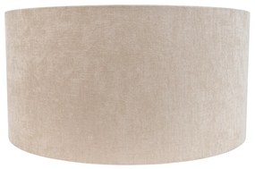 Текстилен абажур светлокафяв кръгъл 50/50/25