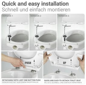 Тоалетна чиния с автоматично затваряне 36,5 x 45 см Corbara – Wenko