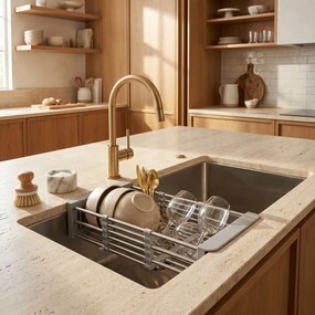 Телескопичен сушилник за мивка REA P14487A Grey
