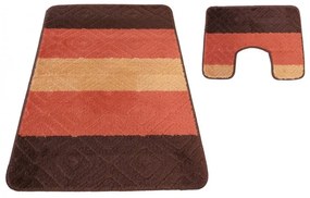 Комплект килимчета за баня от две части с шарки 50 cm x 80 cm + 40 cm x 50 cm