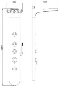 Колона душ - с гореща вана LED CROWN