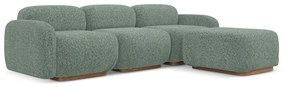 Светлозелен модулен ъглов диван (променлив) Ailani – Makamii