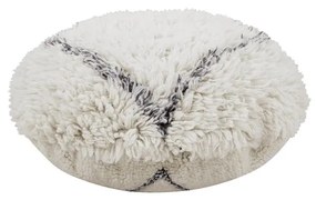 Бяла вълнена табуретка Berber Soul – Lorena Canals