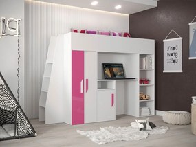 Многофункционално легло Party XV-Leuko-Roz