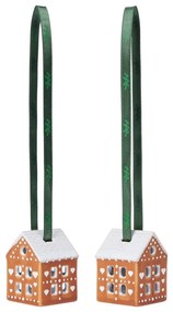 Керамични Коледни украси в комплект 2 бр. 5 cm Gingerbread – Kähler Design